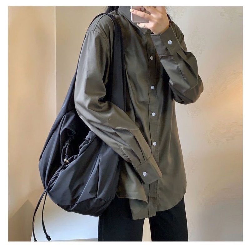 Túi Đeo Chéo Nylon Cỡ Lớn Phong Cách Harajuku Nhật Bản Cho Nữ