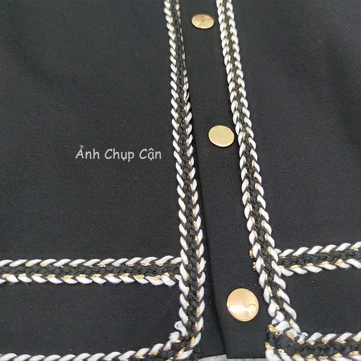 FREESHIP Áo khoác nữ umi dạ đen viền ren bèo, chất umi dạ dày dặn, phong cách xang trọng lên form cực chuẩn