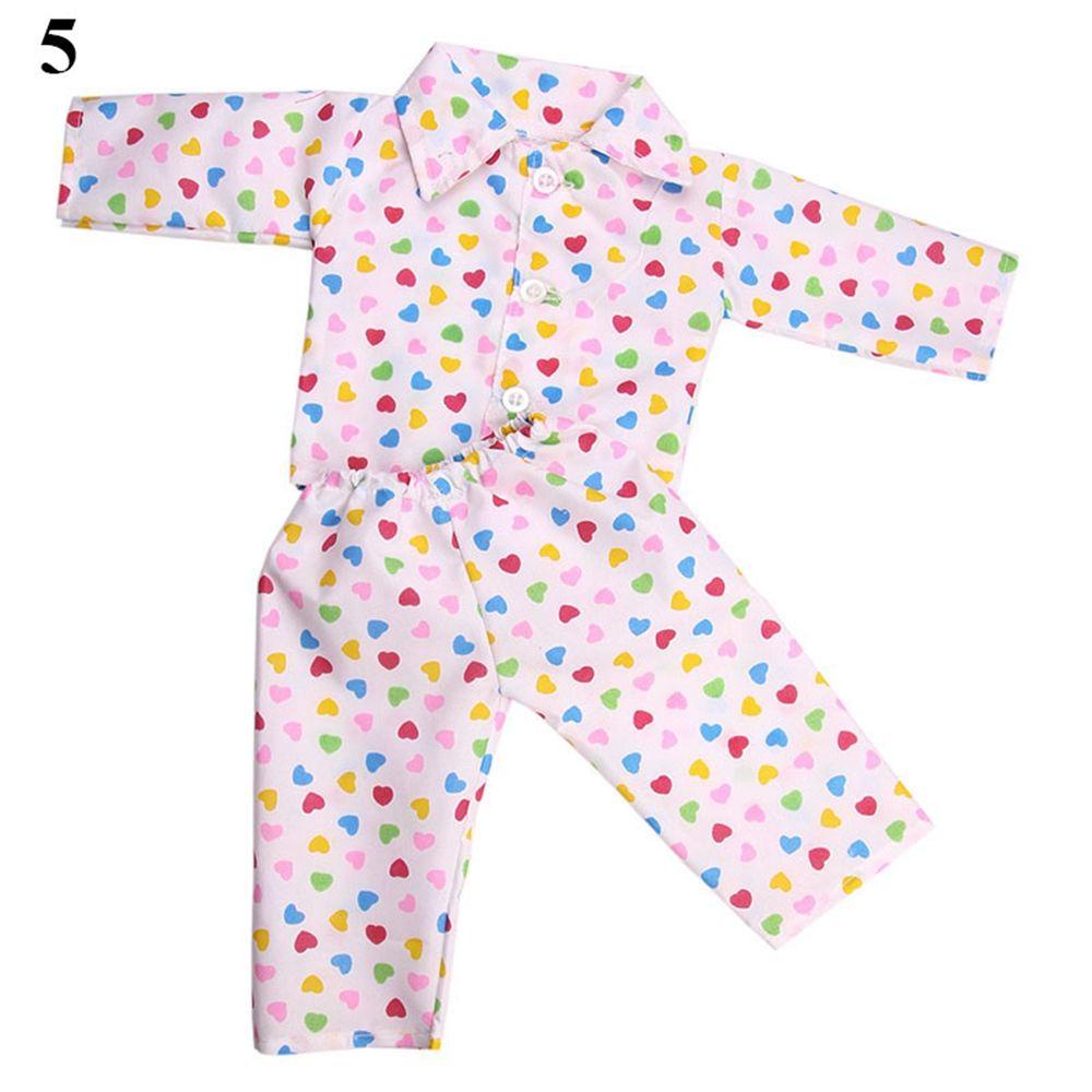 Bộ Đồ Ngủ In Họa Tiết Hoạt Hình Thủ Công Dành Cho Búp Bê 18Inch