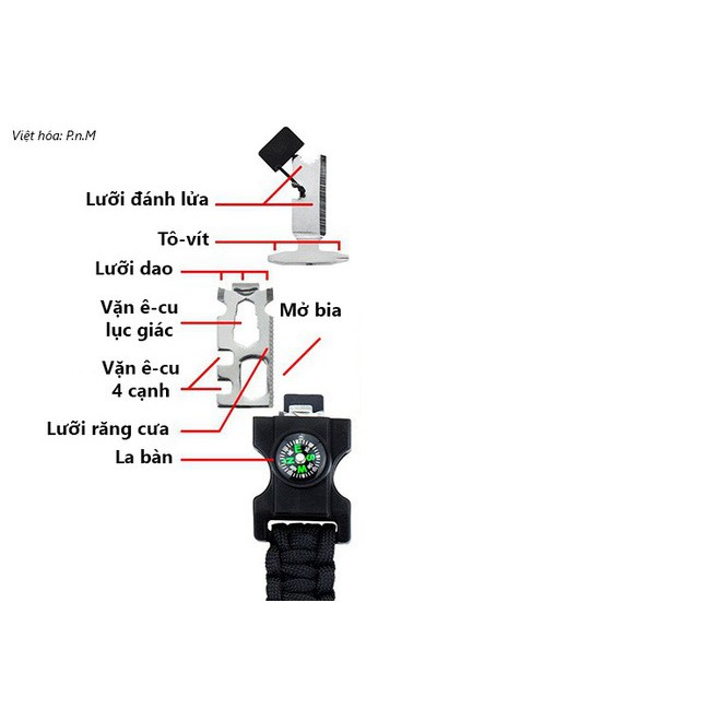 [HOT] Vòng Tay Sinh Tồn Đa Năng Nam Và Nữ Multitool - Paracord