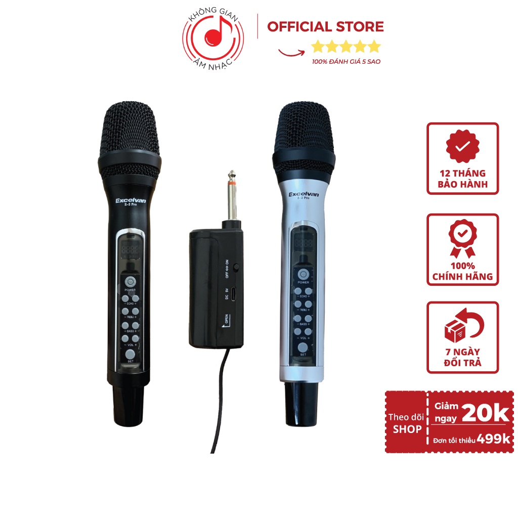 Micro Karaoke Không Dây Excelvan Z2 Pro - Chính Hãng Excelvan
