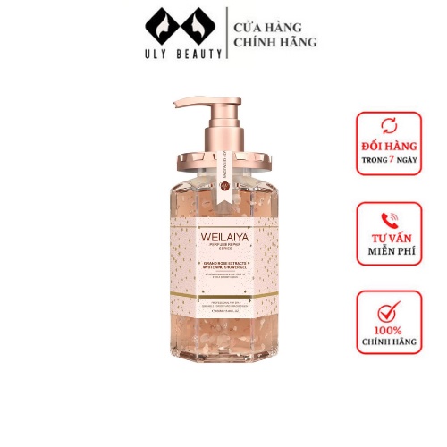 Sữa tắm trắng da weilaiya cánh hoa hồng tươi dưỡng ẩm Gel 450ml