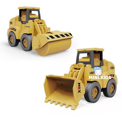 Bộ Xếp Hình Đồ Chơi Lắp Ráp Biến Đổi Siêu Nhân Robot Từ Các Xe Công Trình Trí Tuệ 5 trong 1 Cho Bé Thích Khám Phá