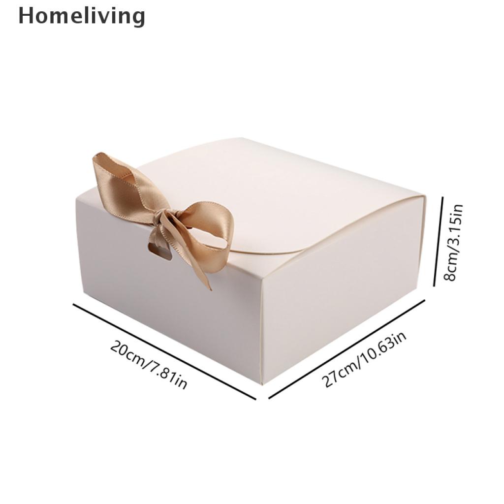 Hộp vuông đựng kẹo/quà tặng bằng giấy kraft cho lễ hội tiệc tùng