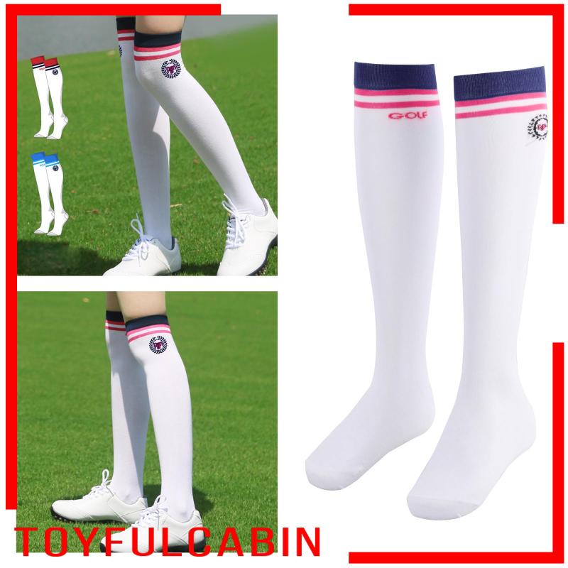 1 Đôi Tất Đùi Cotton Kẻ Sọc Chống Trượt Thời Trang Cho Nữ