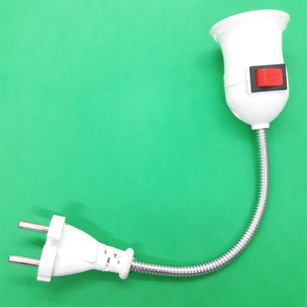 Đuôi đèn lò xo xoay 360 độ có công tắc siêu tiện ích