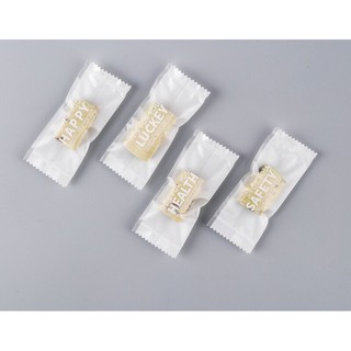 Túi kẹo nougat tập 200c mẫu chữ trắng