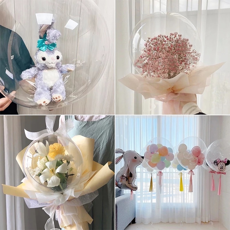 Bong Bóng Trong Suốt 36inch Có Đèn LED Độc Đáo Trang Trí Tiệc Cưới / Sinh Nhật