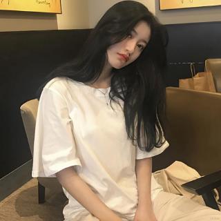 Áo thun nữ cổ tròn ngắn tay màu trơn
