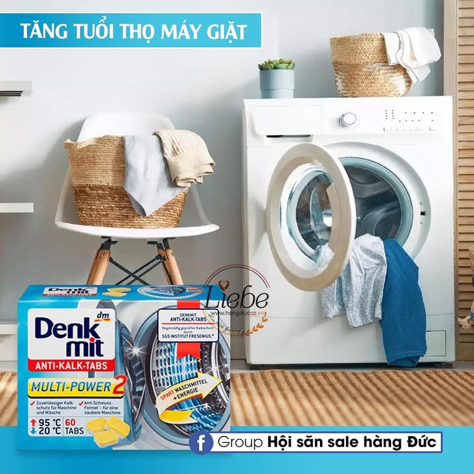 VIÊN TẨY LỒNG MÁY GIẶT DENKMIT ĐỨC HỘP 60 VIÊN