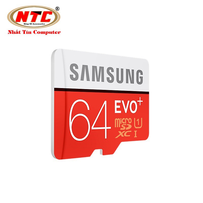 Thẻ nhớ MicroSDXC Samsung Evo Plus 64GB U3 4K 100MB/s - box Anh kèm Adapter (Đỏ)