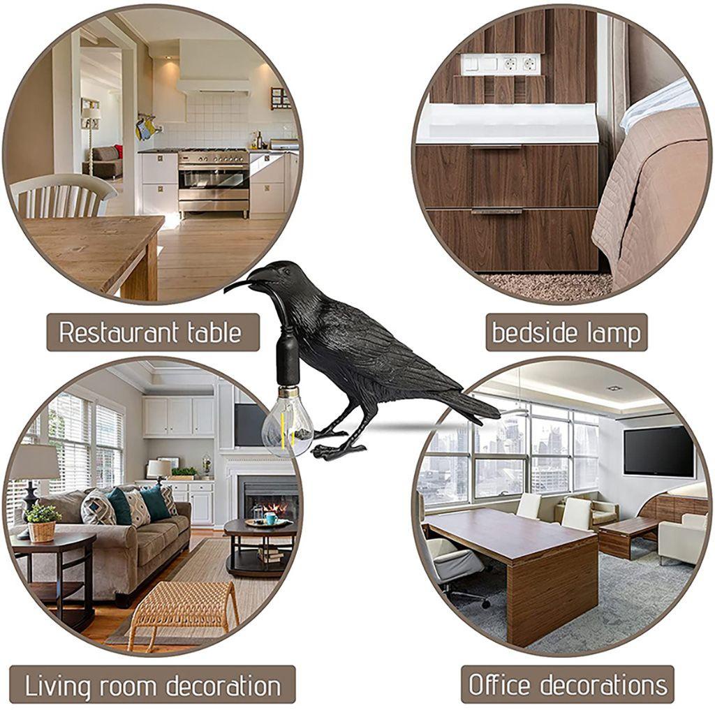 Đèn Gắn Tường Hình Chú Chim May Mắn Bằng Nhựa Resin Phong Cách Bắc Âu Hiện Đại