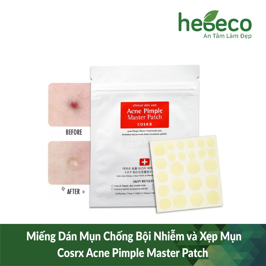 Miếng Dán Mụn Chống Bội Nhiễm và Xẹp Mụn Cosrx Acne Pimple Master Patch - Hàn Quốc Chính Hãng