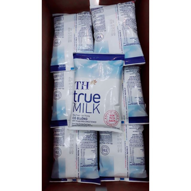 Sữa Tươi Sạch Có Đường trong bịch giấy 220ml
