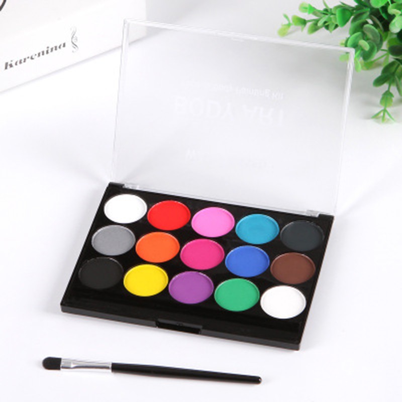 Face & Body Painting Kit 15 Colours Pressed Powder Palettes Set Face Art Make Up | BigBuy360 - bigbuy360.vn