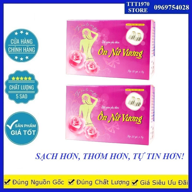 Bột Ngâm Phụ Khoa ÔN NỮ VƯƠNG Hộp 20 Gói