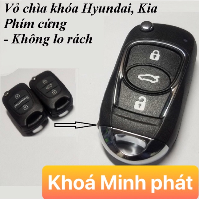 Vỏ chìa khóa Kia, Hyundai Nút Bấm Nhựa