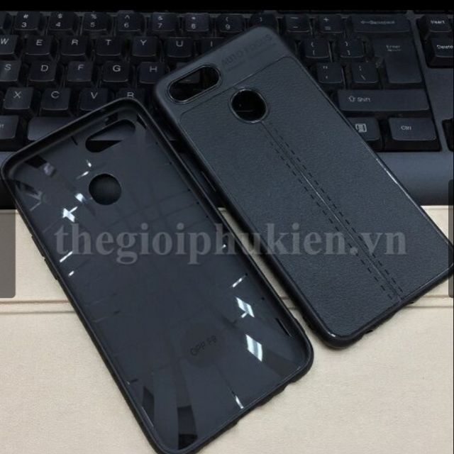 ốp lưng Auto focus OPPO F9 ,dẻo vân da chống sốc
