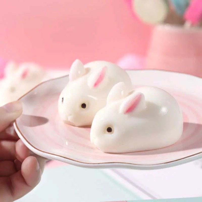 Khuôn silicon heo ,thỏ làm pudding ,pho mai, đậu hũ non cho bé