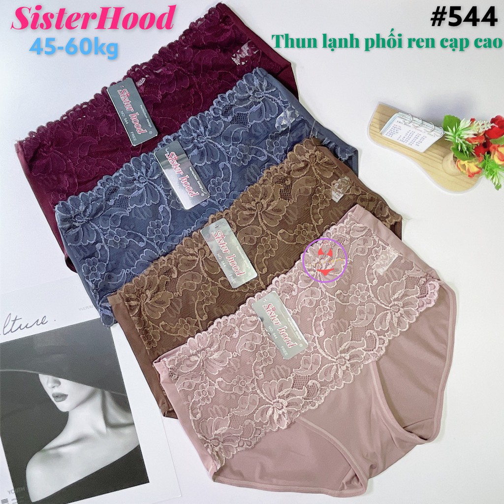 Quần lót Thái Lan SisterHood thun lạnh phối ren cạp cao ôm bụng