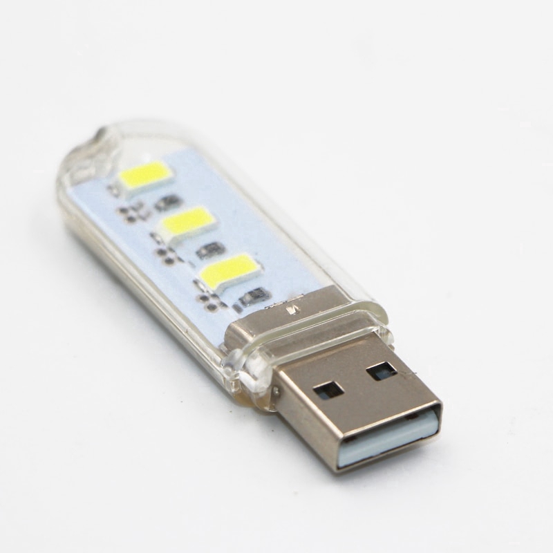 Đèn USB 3 LED 5V ánh sáng trắng / ánh sáng ấm tiện dụng