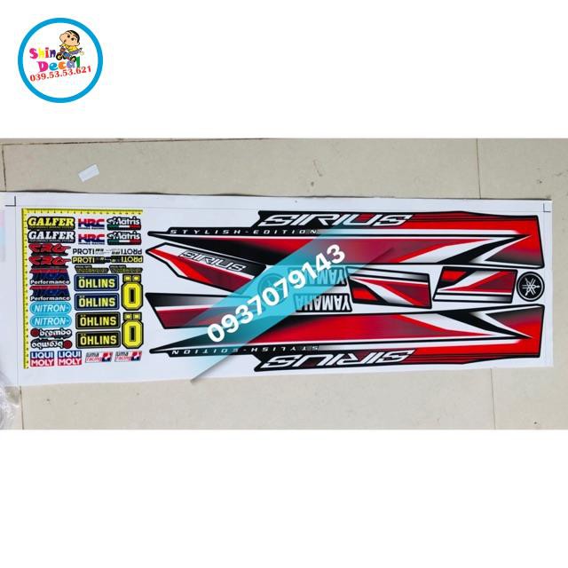 Tem rời Sirius đỏ đen sọc 3 lớp ko bay màu