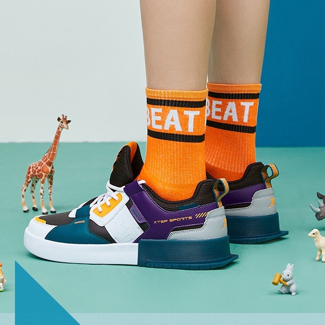 Giày thể thao Xtep phong cách đường phố chống mài mòn bền bỉ thời trang đơn giản thoải mái dành cho nam