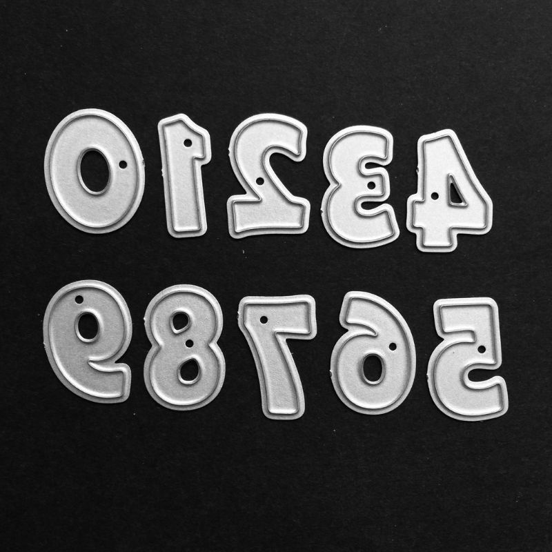 Khuôn Cắt Giấy Làm Từ Kim Loại Hình Số La Mã Trang Trí Scrapbook