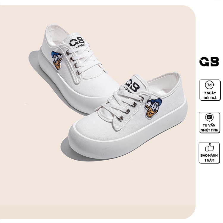 Giày Sneaker Nữ 2 Màu Vải Canvas Họa Tiết Họa Hình giayBOM GB Classics B1611