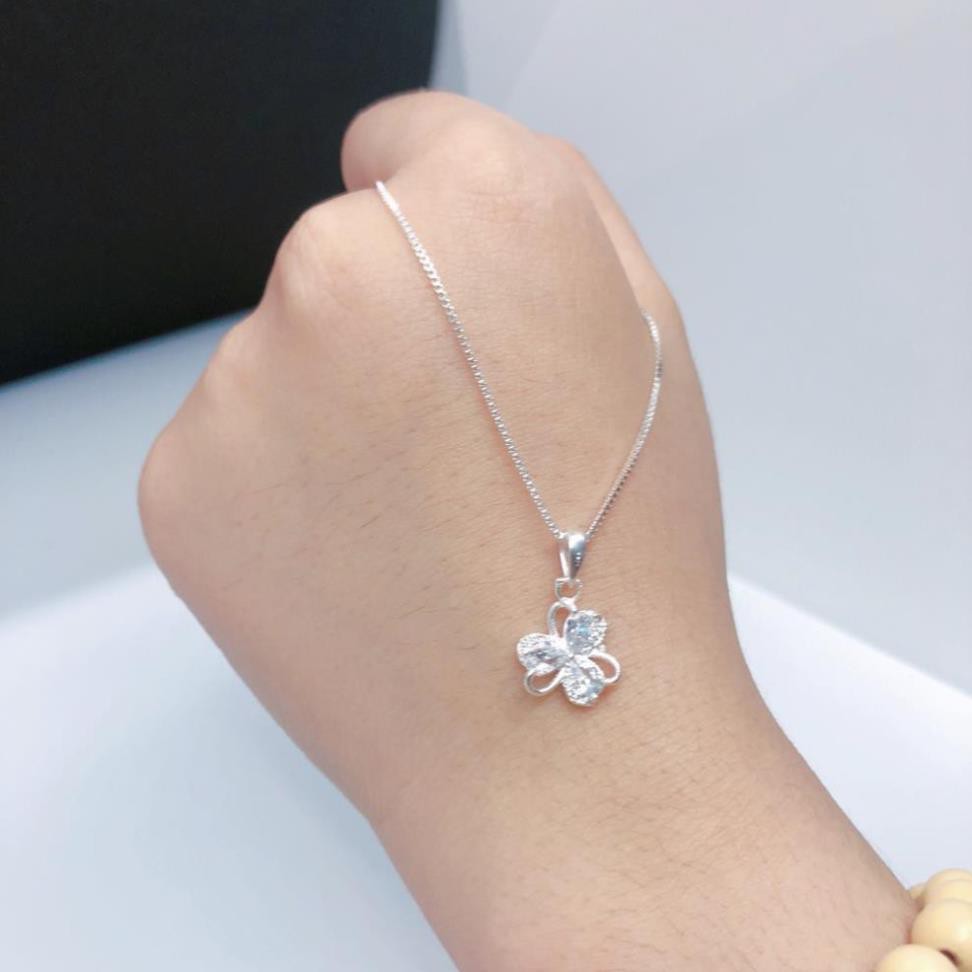 Dây chuyền bạc nữ NB hinh cỏ ba lá trang nhã