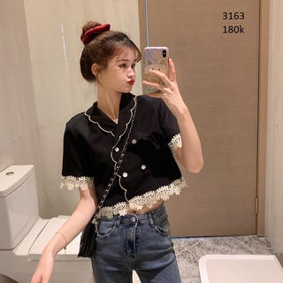 Áo Croptop Viền Ren