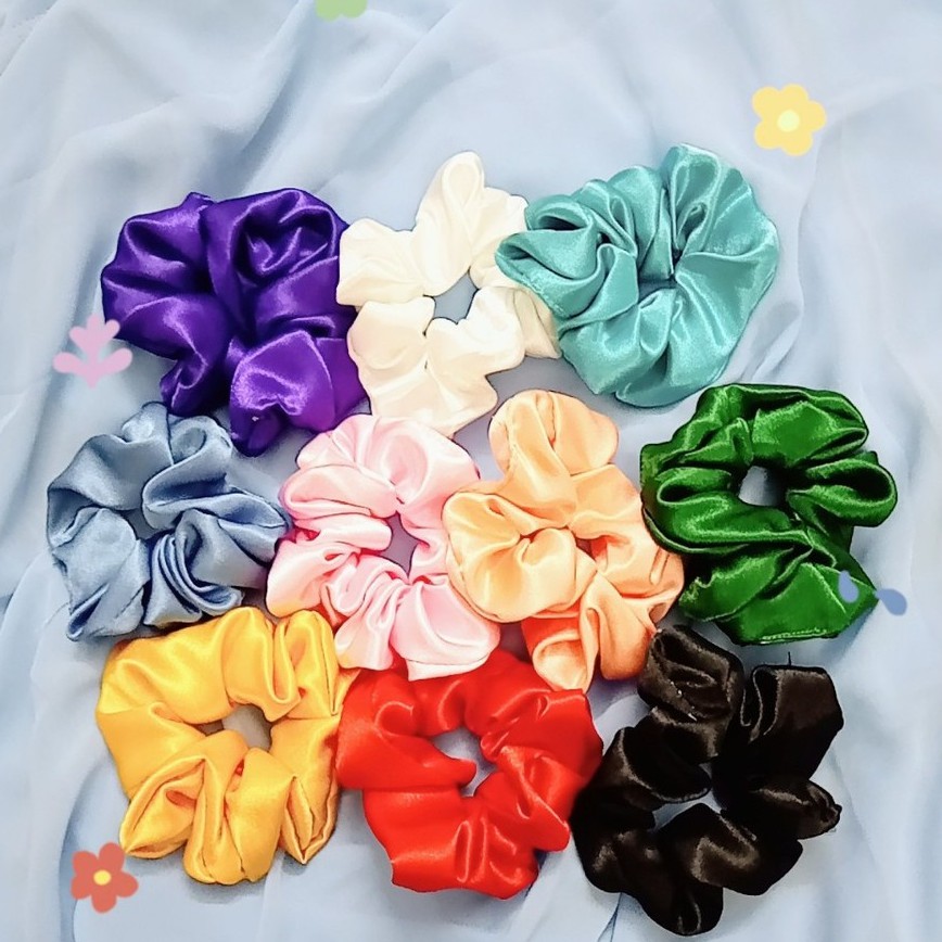 CỘT TÓC VẢI SCRUNCHIES BÓNG THỜI TRANG