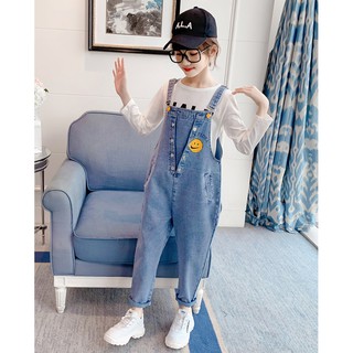 Yếm jean mặt cười size đại bé gái 27 đến 50kg M011