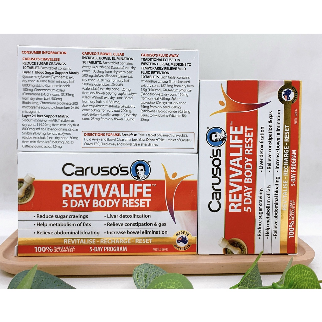 Viên uống Thải độc cơ thể Carusos Quick Cleanse Internal Cleansing Detox Program