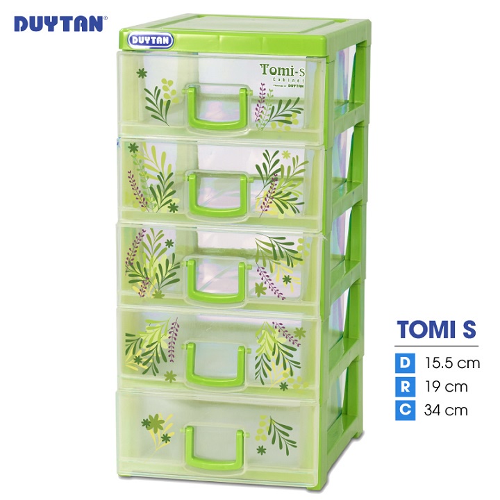 Tủ nhựa Duy Tân Tomi S - 5 ngăn (15.5 x 19 x 34cm) (09002)