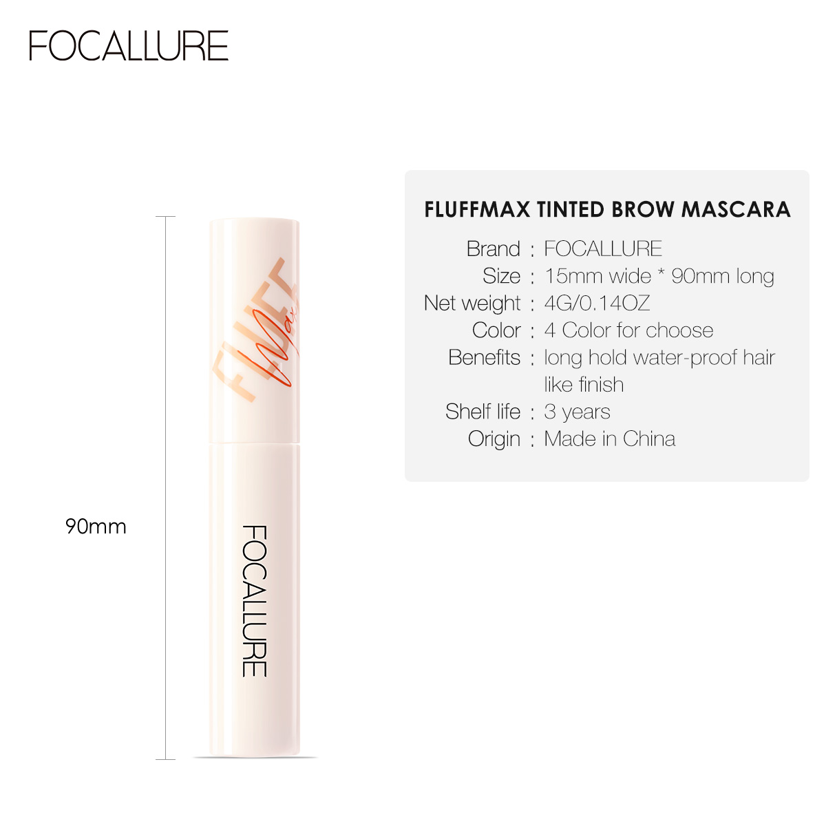 (Hàng Mới Về) Gel Trang Điểm Lông Mày Focallure Chống Nước Lâu Trôi Tự Nhiên | BigBuy360 - bigbuy360.vn