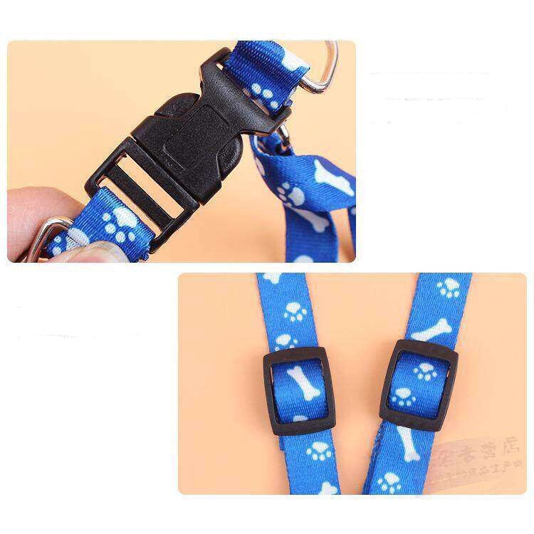 Dây dắt chó mèo kèm đai yếm ngực / Dây xích ngực 1 lớp cho chó mèo