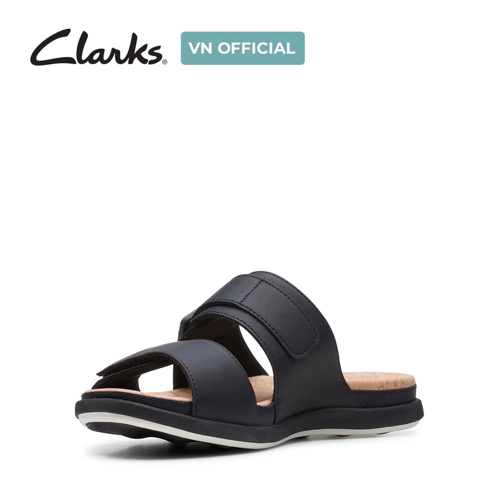 Dép xăng đan chất liệu tổng hợp nữ CLARKS Step June Sun màu Đen