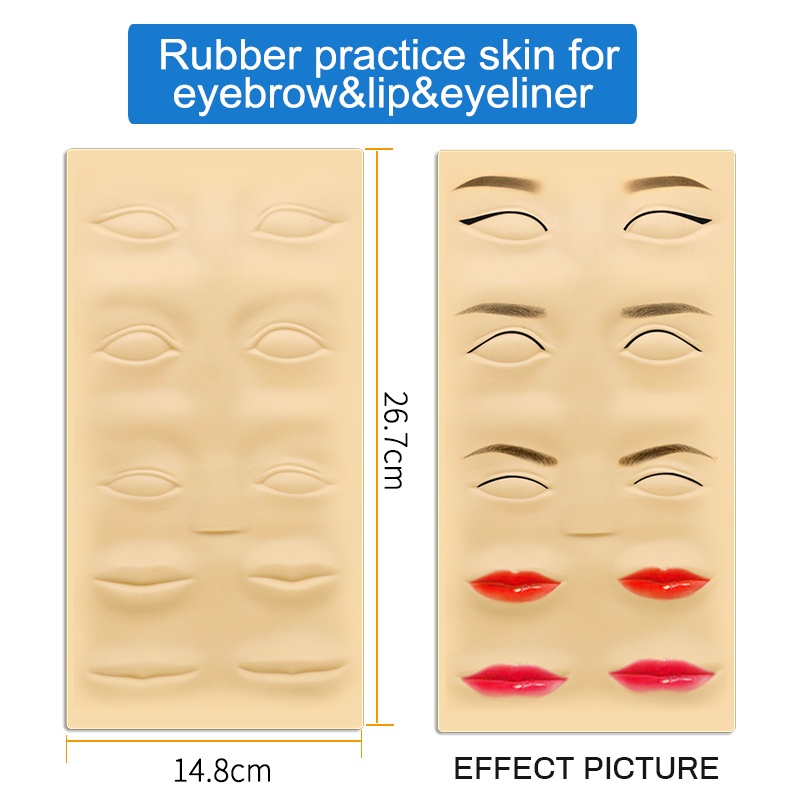 Miếng Da Silicone 3D Dùng Thực Hành Luyện Tập Xăm Chân Mày/Môi