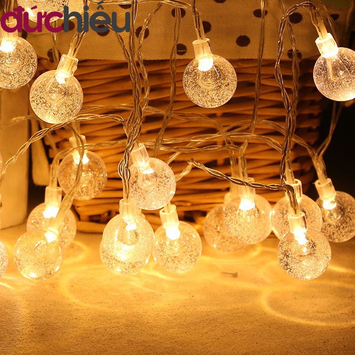 Dây đèn chớp tắt bi bọt đủ màu 7m , dây đèn trang trí chống nước, đèn trang trí noel