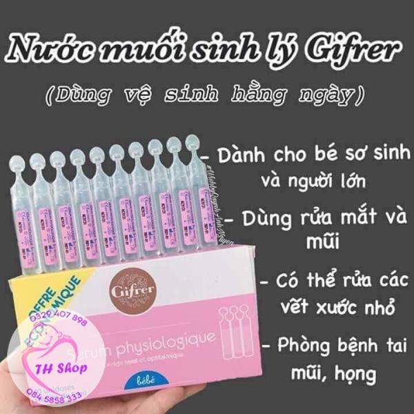 Nước Muối Sinh Lý Pháp Gifrer Tép Hồng- Hộp 40 Tép