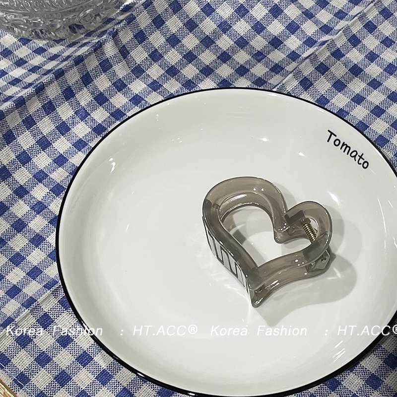 Kẹp Tóc Hình Trái Tim Màu Thạch Phong Cách Hàn Quốc Dễ Thương Dành Cho Tuổi Teen girl