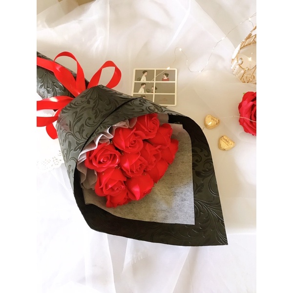 Quà tặng bó hoa sáp ốc quế 11b 8/3 20/10 Valentine