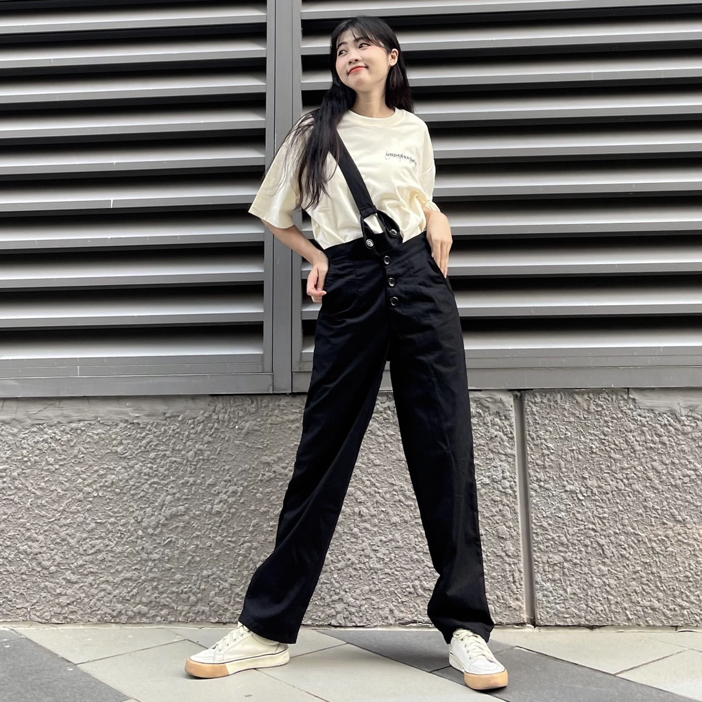 Quần Yếm Kaki BEE Phong Cách Ulzzang - Tuni Store