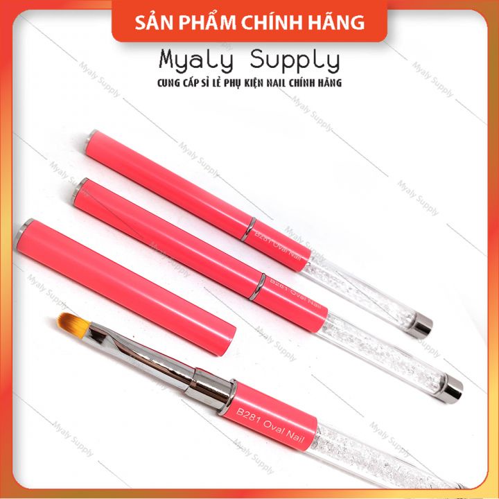 Cọ Đắp Gel Đầu Tròn Oval Cán Đá B281 1435