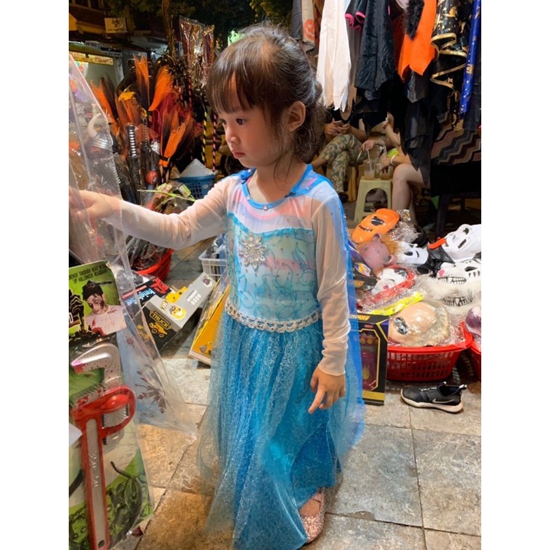 Bộ hoá trang Halloween công chúa Elsa kèm phụ kiện