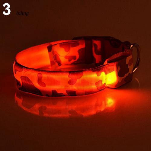 Vòng Cổ Họa Tiết Rằn Ri Có Đèn LED Phát Sáng Cho Thú Cưng