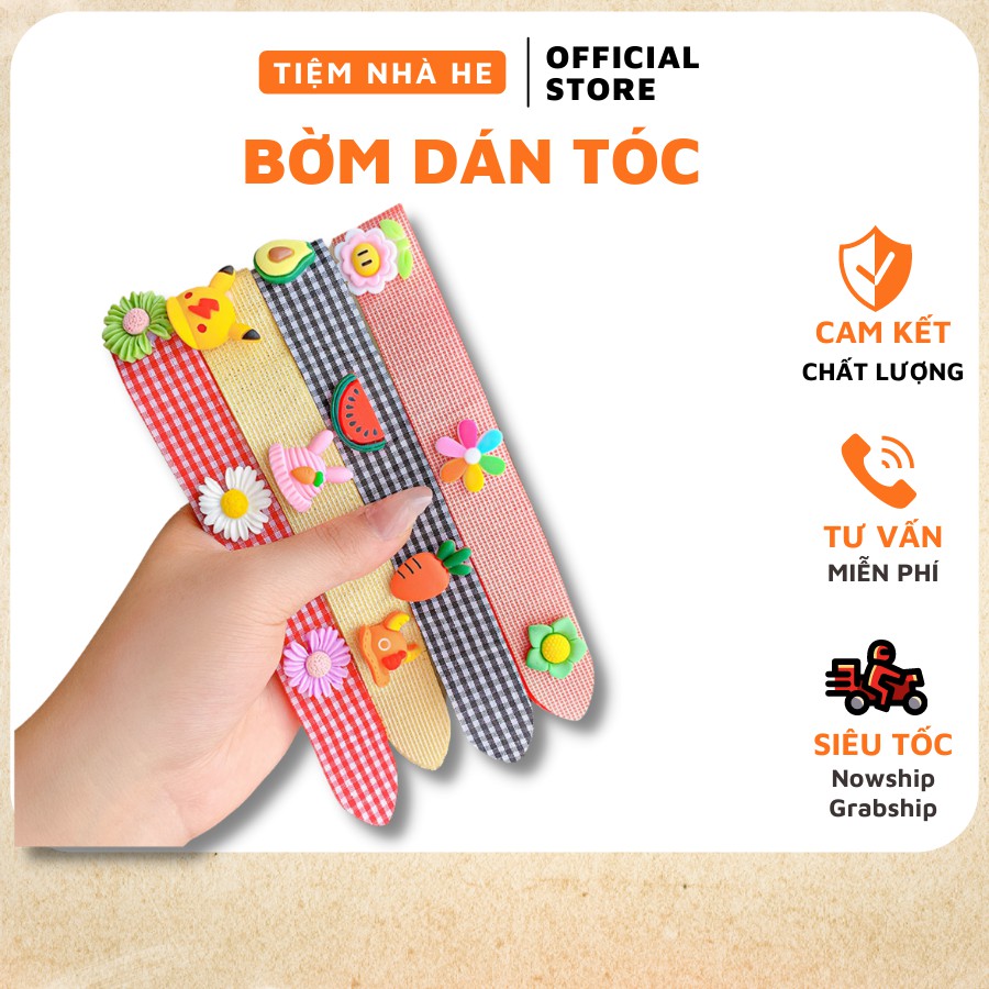 Set Bờm dán tóc, băng đô cài mái Hàn Quốc phong cách ulzzang siêu xinh cho bé gái