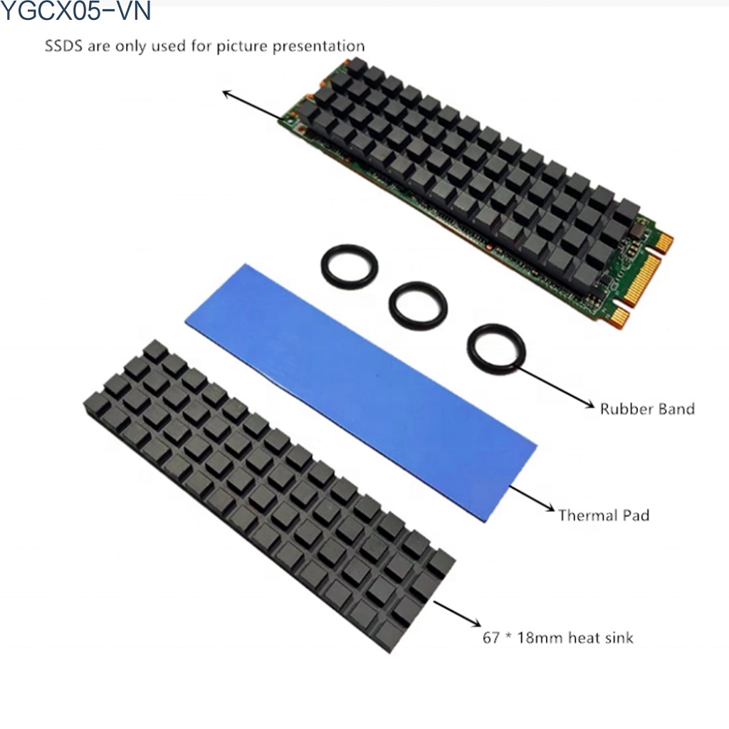 Bộ Tản Nhiệt Bằng Đồng Nguyên Chất M.2 2280 Ssd 1 / 2 / 3 / 4 mm | BigBuy360 - bigbuy360.vn