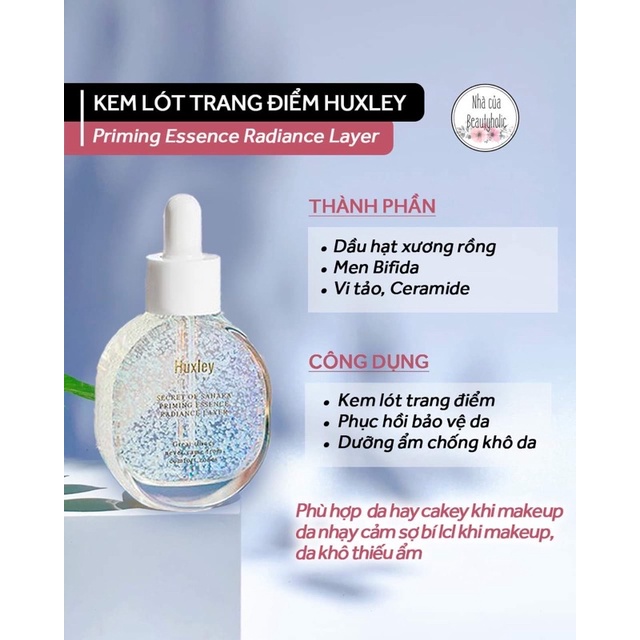 Kem lót HUXLEY PRIMING ESSENCE RADIANCE LAYER